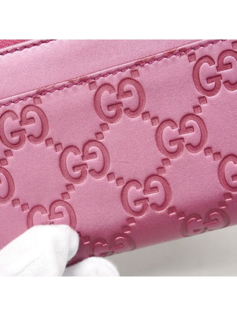 Gucci Coin Purse Guccissima Leather Pink Champagne Gold - Picture 7 of 9